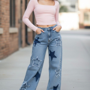 Starstruck Wide-Leg Denim Jeans