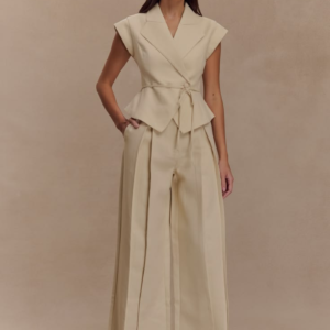 Beige Luxe Tailored Co-ord Set