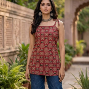 Rani Heritage Printed Strap Top